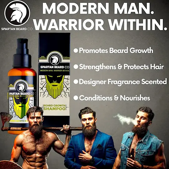 𝗦𝗣𝗔𝗥𝗧𝗔𝗡 𝗕𝗘𝗔𝗥𝗗™ Shampoo (80% OFF - Primeira Compra)