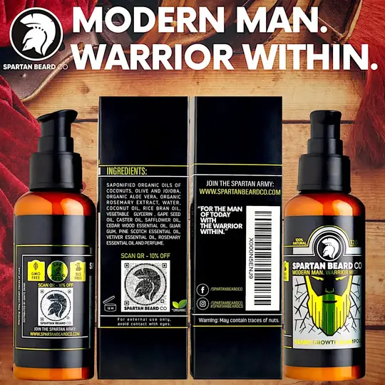 𝗦𝗣𝗔𝗥𝗧𝗔𝗡 𝗕𝗘𝗔𝗥𝗗™ Shampoo (80% OFF - Primeira Compra)